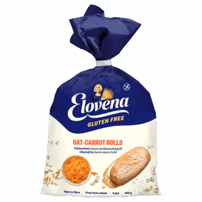 Elovena Gluteenittomat kaura-porkkansämpylät