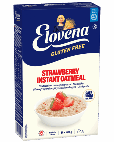 Elovena Gluteeniton annospikapuuro mansikka