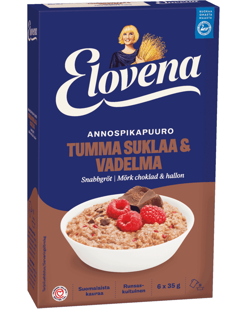 Elovena Annospikapuuro Tumma suklaa-vadelma