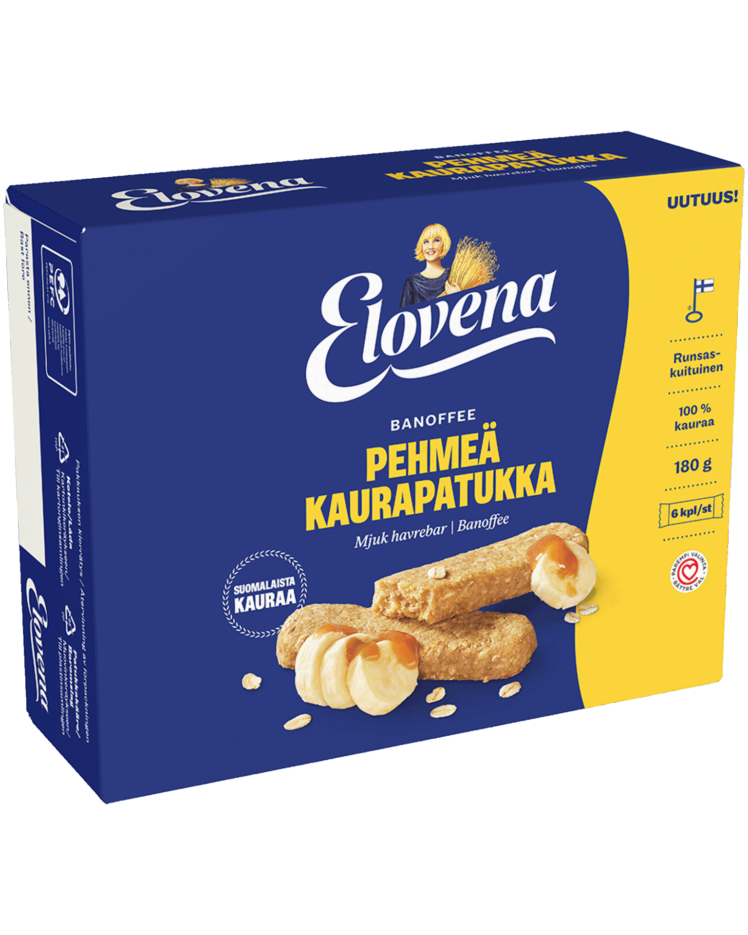 Elovena Pehme Kaurapatukka Banoffee Elovena fi