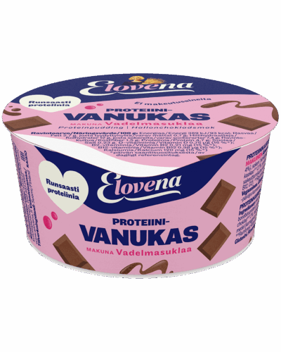 Elovena proteiinivanukas vadelmasuklaa