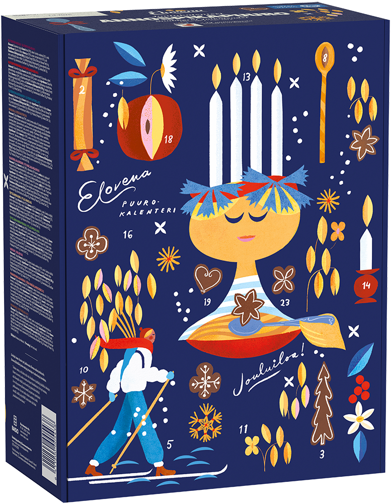 Elovena Annospikapuuro Joulukalenteri Elovena fi